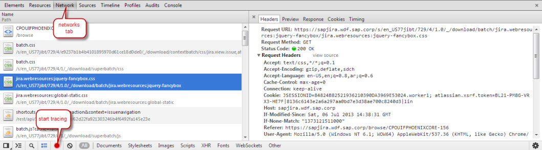 SAPUI5 Troubleshooting Network Trace SAPUI5 Troubleshooting Network Trace