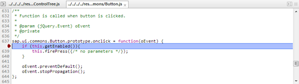 SAPUI5 Diagnostics Debugging