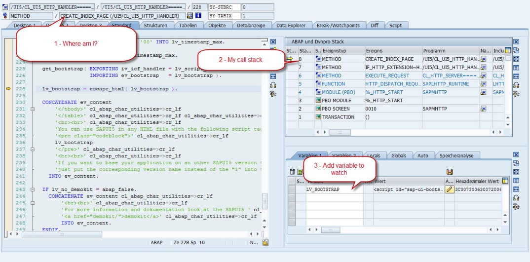 SAPUI5 Troubleshooting ABAP Debugger SAPUI5 Troubleshooting ABAP Debugger